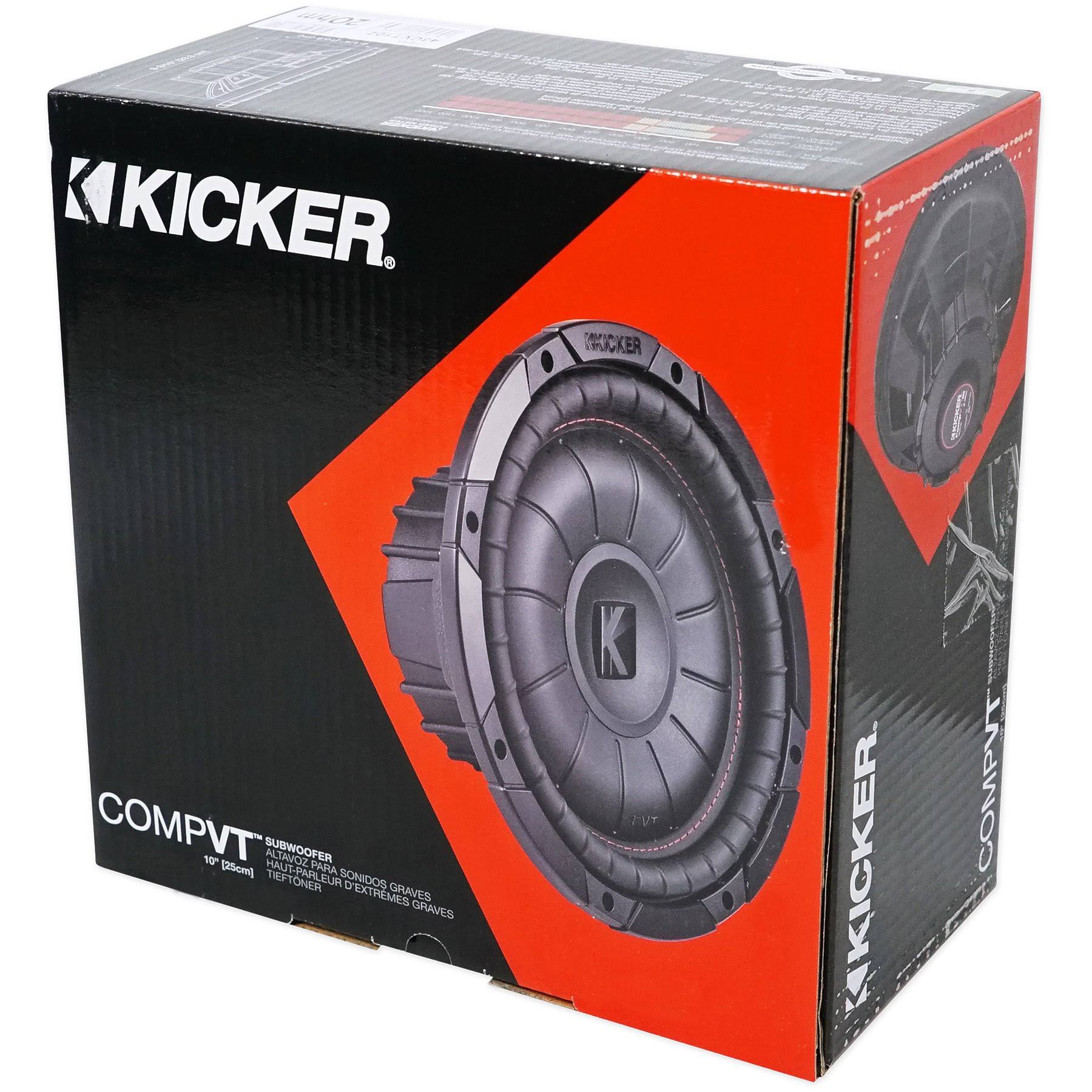 Kicker 43CVT102 10 inch CompVT 2 Ohm Subwoofer