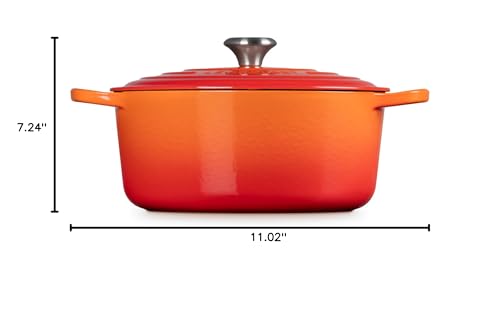 Le Creuset Enameled Cast Iron Signature Round Dutch Oven, 5.5 qt., Cerise