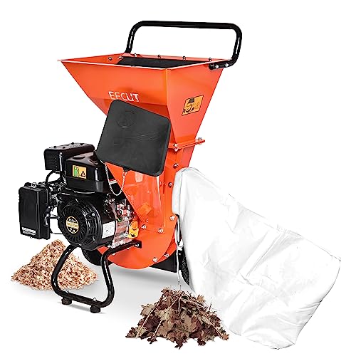 3 in 1 Wood Chipper Shredder Mulcher, 7 HP 212cc Heavy Duty Gas Powered, 3" Inch Max Wood Diameter Capacity