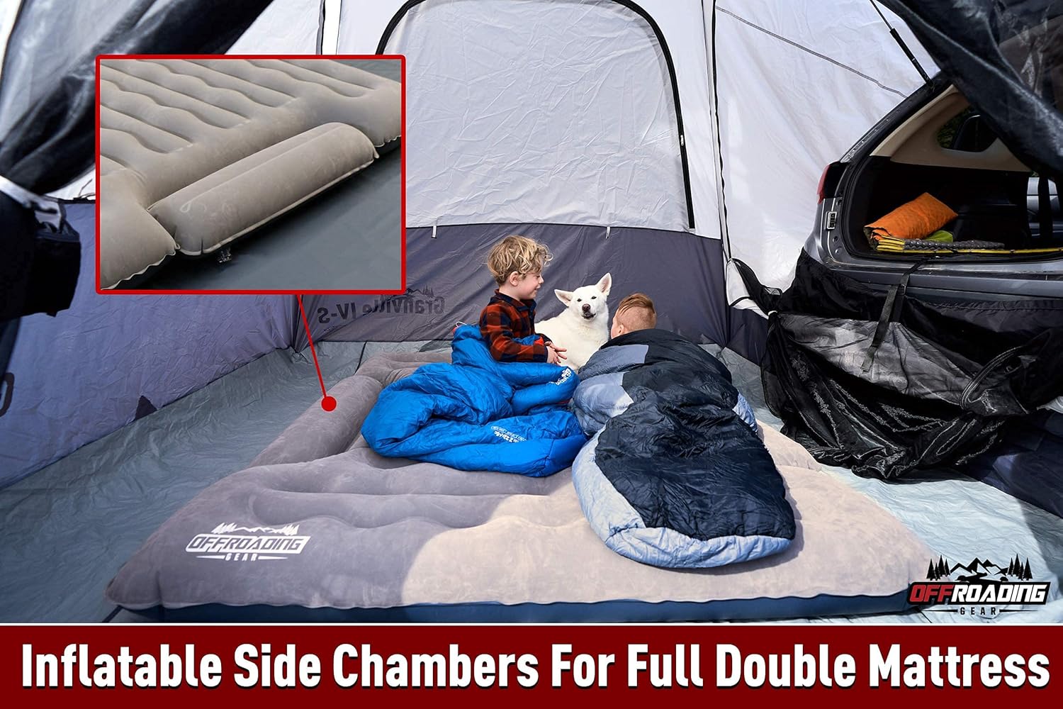 Truck Bed Inflatable Air Mattress, 6 to 6.5 ft Box | Converts to Full Double | F150, Ram, Sierra, Silverado