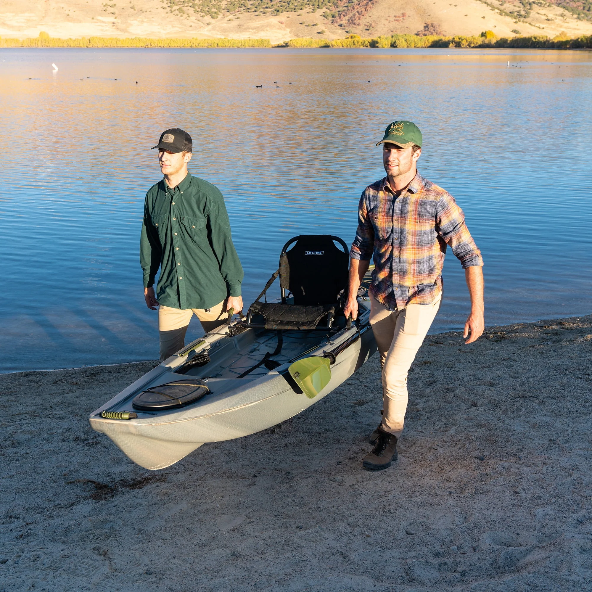 Lifetime Yukon Angler 116 inch Sit-on-Top Fishing Kayak, Lightning Fusion (90846)