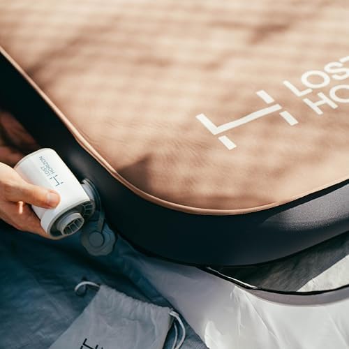 LOSTHORIZON Air & Foam Camping Mattress, Self-Inflating Sleeping Pad, 4.5" Thick, with Pump Sack, Full