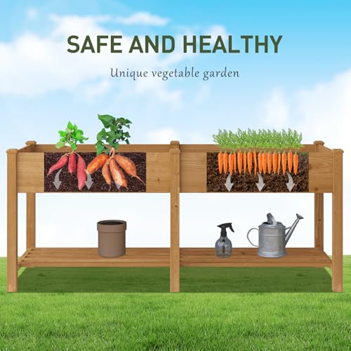 Wooden Raised Garden Bed ，Planter Box with Legs, Wooden Planter -Grow Herbs and Vegetables Outdoors &ndash; Naturally Rot-Resistant