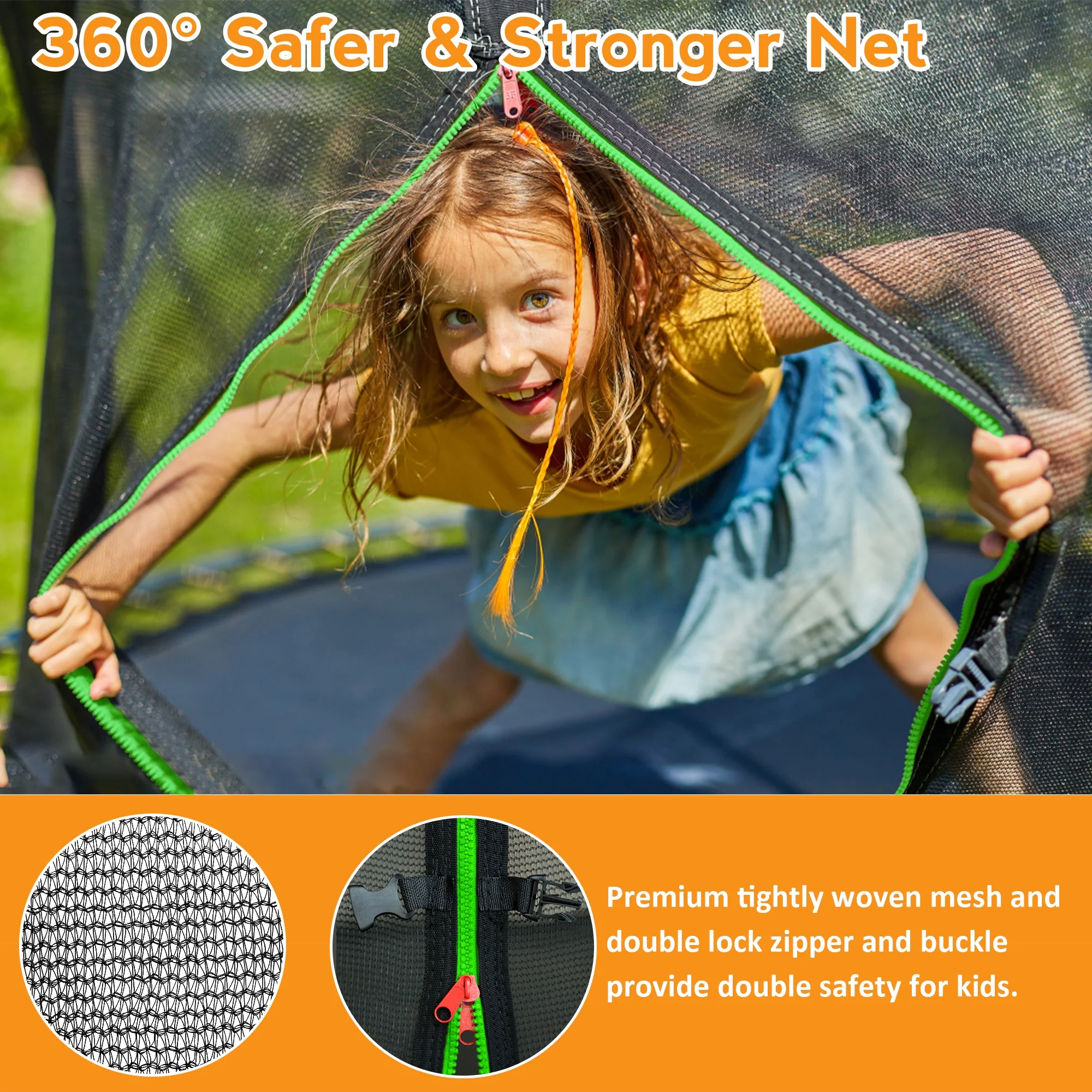 KOFUN Trampoline with Basketball Hoop & Light, 1500lbs 10FT 12FT 14FT 16FT Trampoline for Adults and Kids