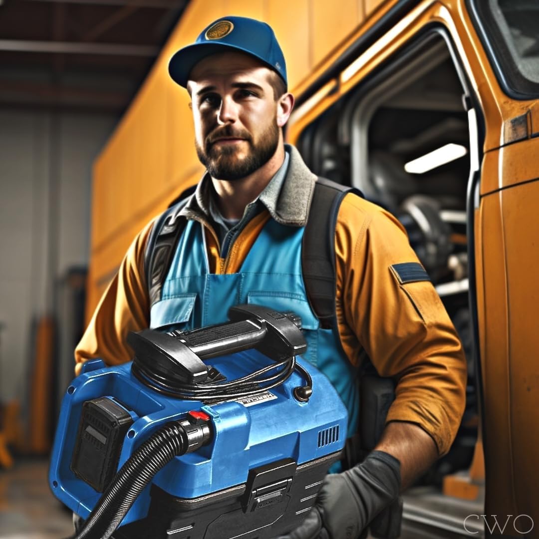 Dual Power 2 Gallon Wet/Dry Portable Vacuum Compatible with Hercules - Tool Only - Run on 120 Volt AC or 20 Volt Lithium Battery