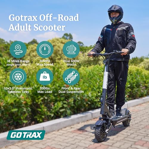 Gotrax G4 Series Electric Scooter for Adults, 500-650W Motor 10"/11" Shock Absorbing Tires, Max 25-45 Miles Long Range 20-38MPH Top Speed
