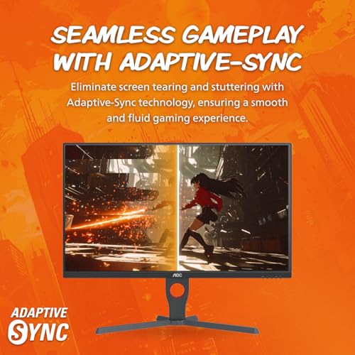 AOC C27G2Z 27" Curved Frameless Ultra-Fast Gaming Monitor, FHD 1080p, 0.5ms 240Hz, FreeSync, 2x HDMI 2.0, 1x Display Port, Height Adjustable