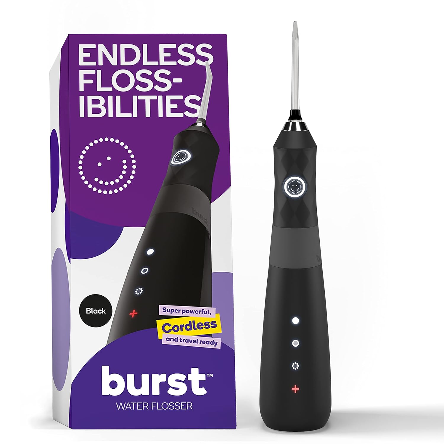 Water Flosser for Teeth, Gums & Braces Care, by BURST, Water Resistant, Cordless & Travel Ready, Deep Clean, Fresh Breath & Healthier Smile