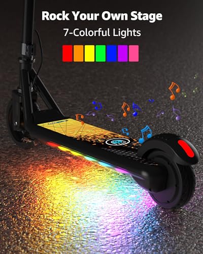 Gyroor H30 Max Electric Scooter for Kids, LED Dispaly, 150W Powerful Motor, Dual Brake System, Adjustable Height and Speed, Best Presents for Kids