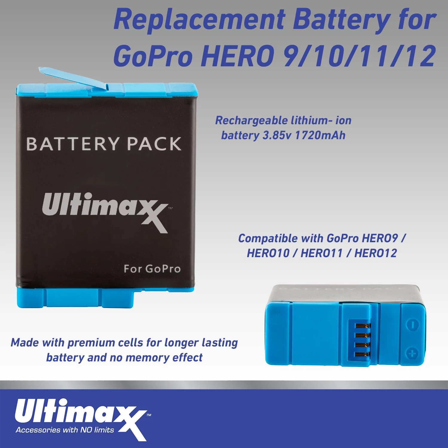 Ultimaxx Advanced GoPro Hero 12 Bundle - Includes: 64GB Extreme microSDXC Memory Card, 2x Replacement Batteries