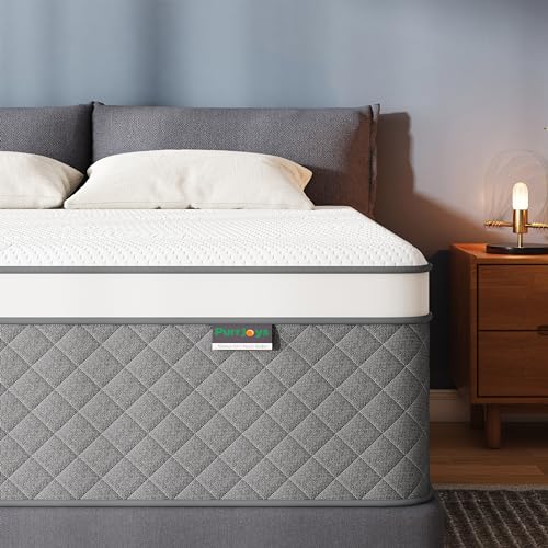 Full Mattress, 12 Inch Full Size Mattress with Cooling-Gel Memory Foam &Pocket Spring Hybrid, CertiPUR-US Certified, Medium Firm