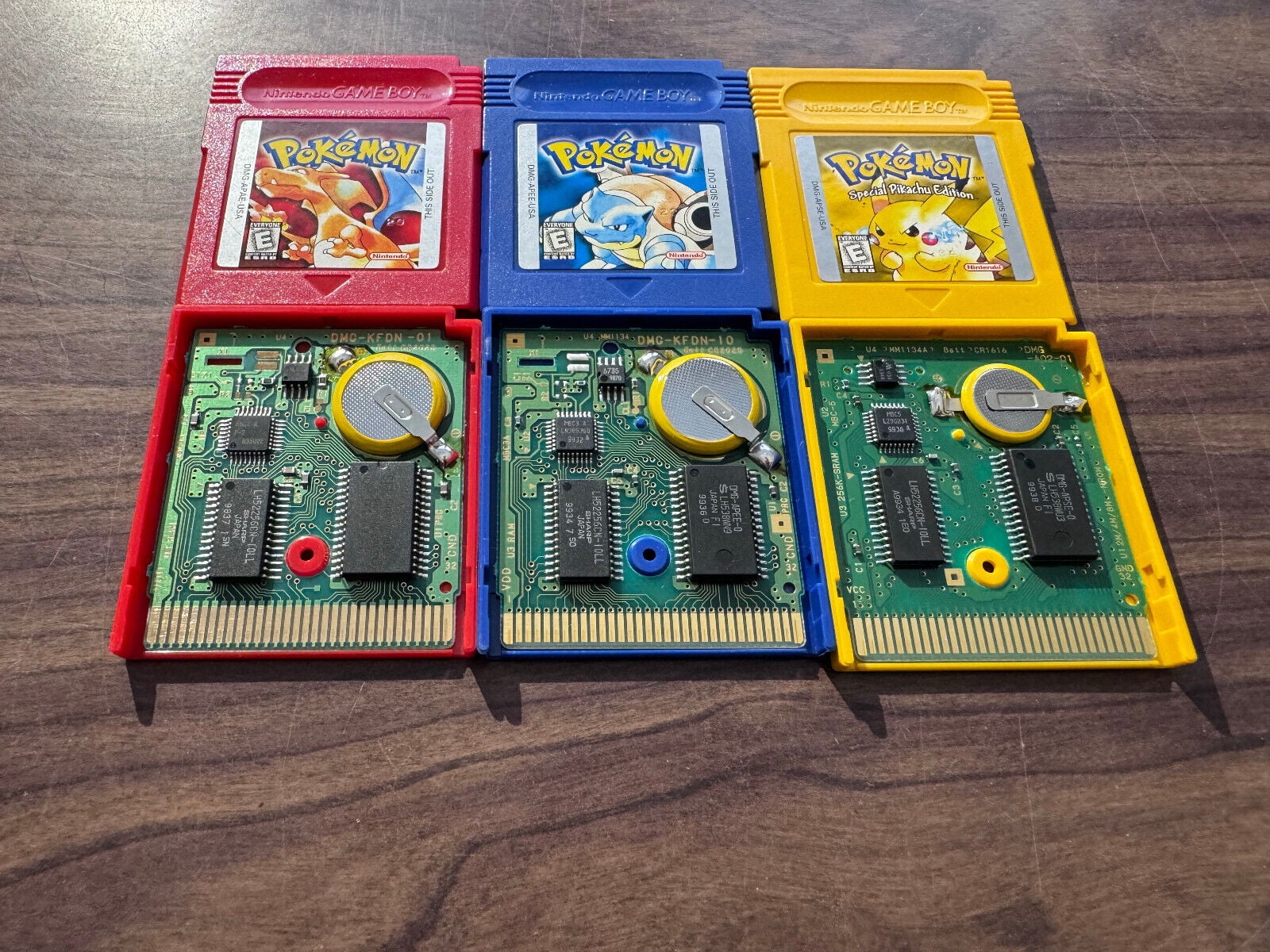 Pokemon Red + Yellow + Blue (Nintendo GameBoy) - with New Batteries - Authentic