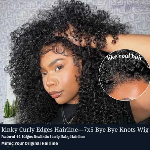 Beauty Forever 12inch Curly Glueless Wigs Human Hair 7X5 Bye Bye Knots Wear and Go Bob Wig with Reddish Brown