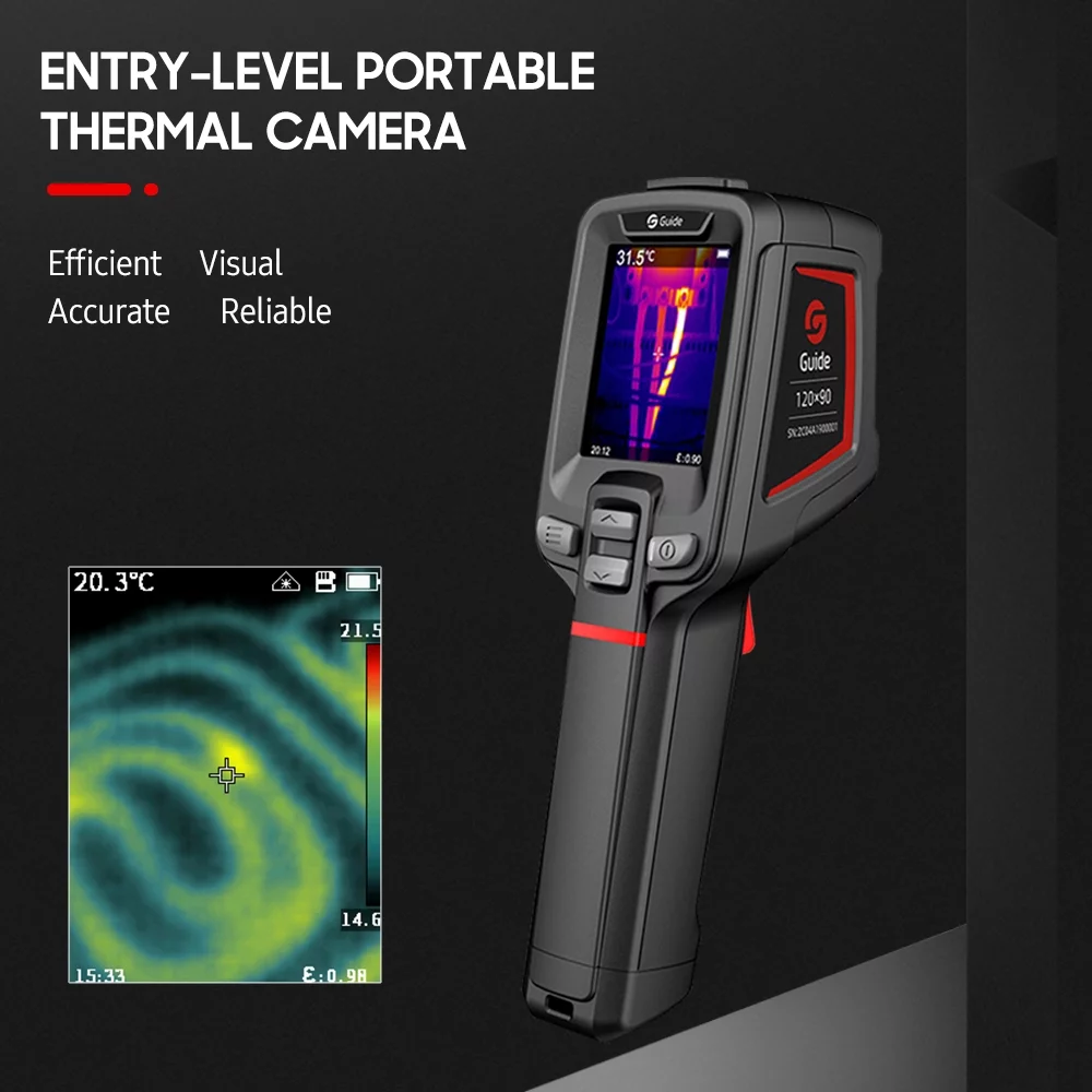 GUIDE T120 Entry-level Portable Thermal Camera 2000mAh Rechargeable Thermal Imager Non- Industrial Infrared Temperature Meter Thermographic Camera