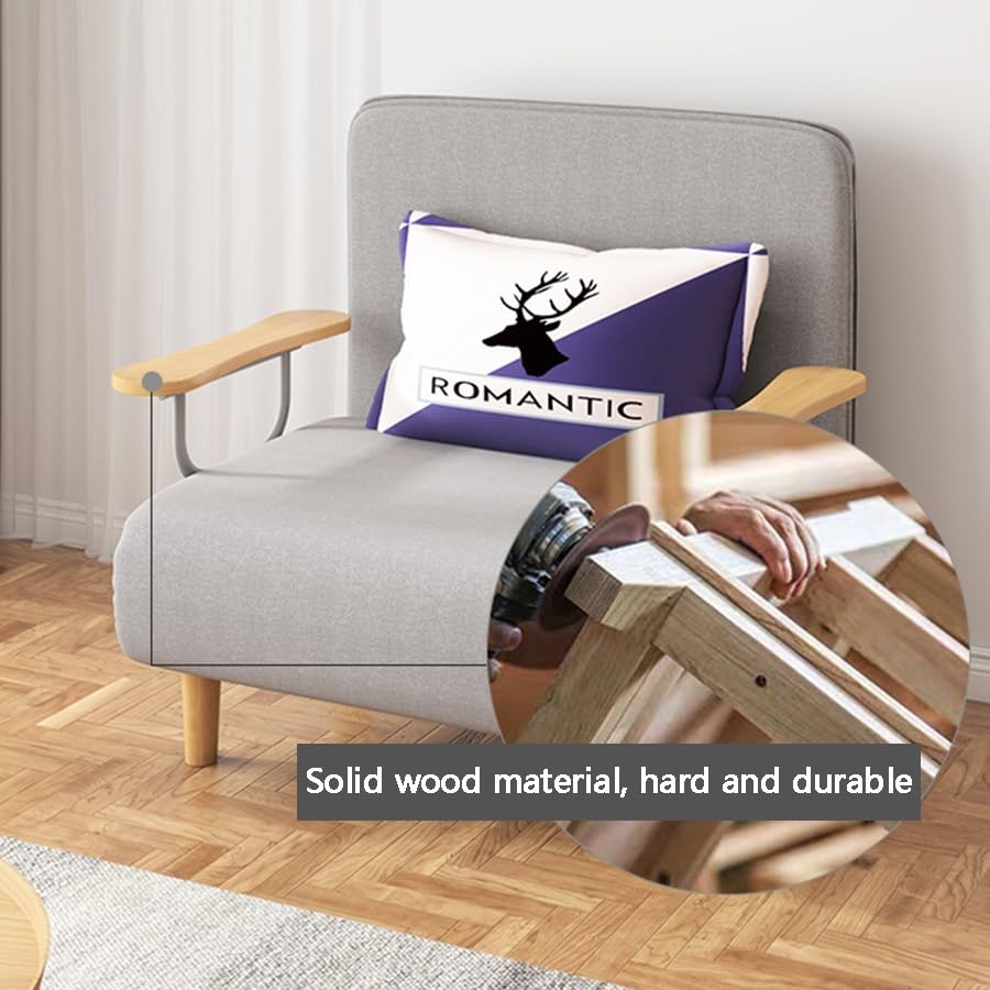 3-in-1 Convertible Sofa Bed Sleeper Chair with Pillow, Folding Versatile Upholstered Armchair,Adjustable Leisure Chaise for Home,Office (Color : D