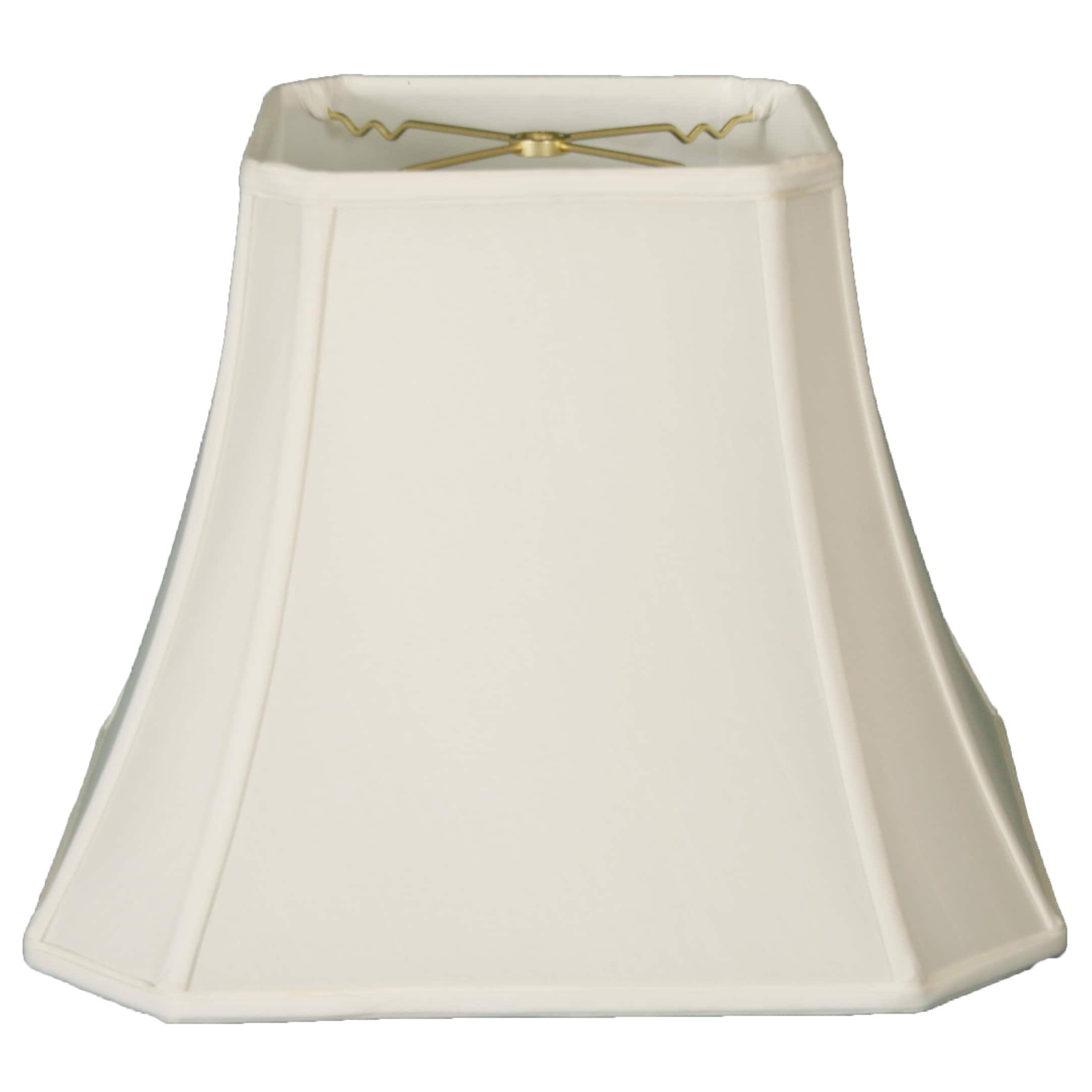 Royal Designs Square Cut Corner Bell Lamp Shade, White, 10 x 18 x 14.5
