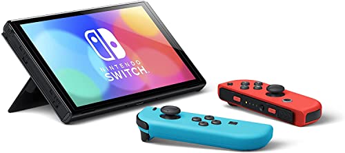 Nintendo Switch &ndash; OLED Model w/ Neon Red & Neon Blue Joy-Con ( Japan Stock Region-Free ) (Renewed)