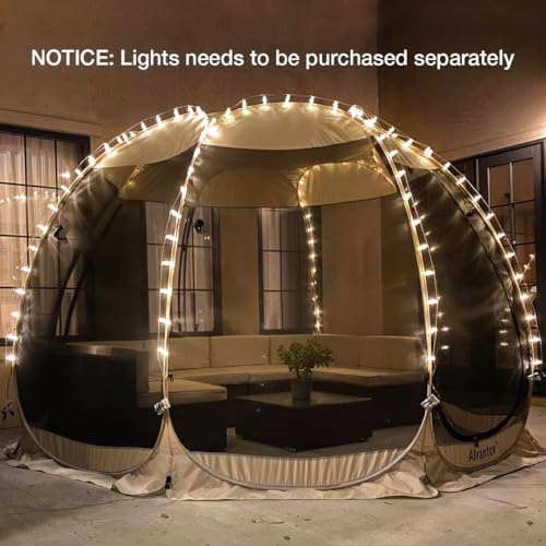Alvantor Screen House Gazebo, 6-10-15 Person Pop Up Igloo Screened Canopy Tent with Mosquito Netting Sides