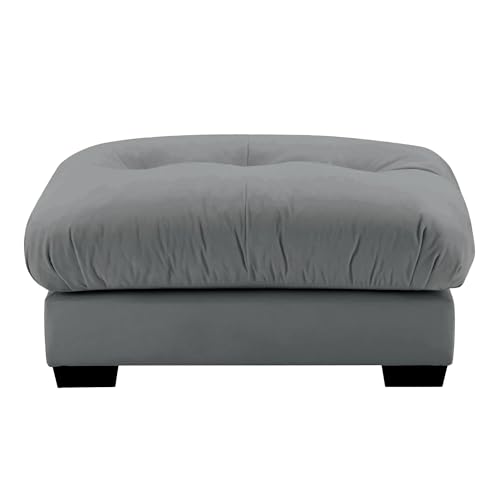 130" Modular Sectional Sofa,Velvet Upholstered Couches for Living Room,3 Seater Green Sofa Couch with Movable Ottoman