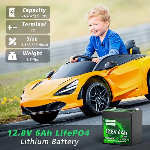 12V 100Ah LiFePO4 Lithium Battery, Mini Deep Cycle Rechargeable LiFePO4 Battery, Max.15000 Cycles Built in 100A BMS for RV, Trolling Motor, Camping