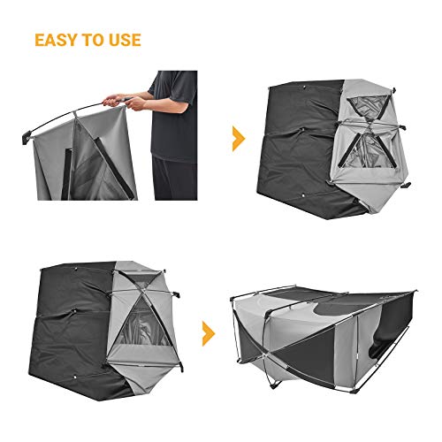 KingCamp Shower Tent, Portable Privacy Tent Outdoor Camping 1/2 Room Toilet Tents with Shower Bag & Dressing Room for Travel Beach Tailgate