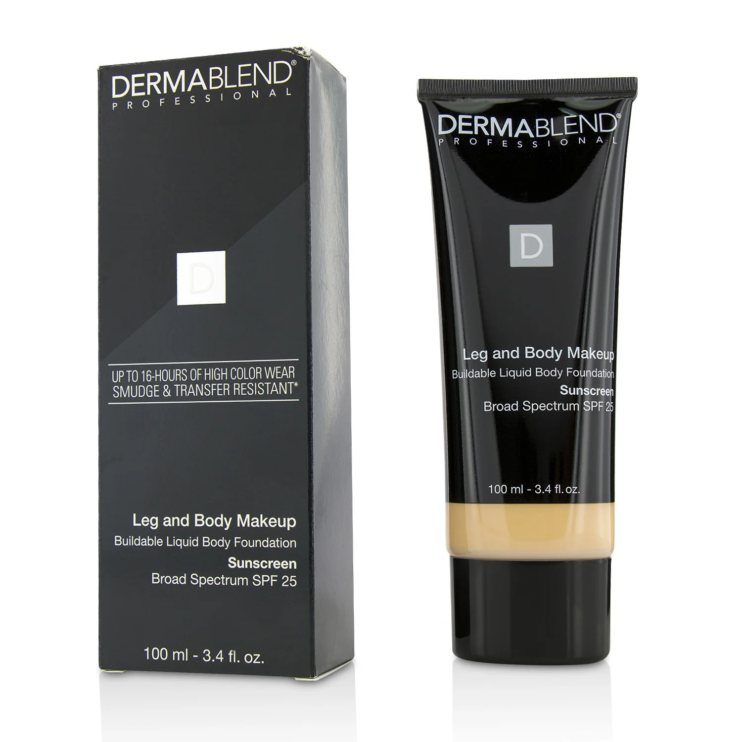 Dermablend Leg and Body Make Up Buildable Liquid Body Foundation Sunscreen Broad Spectrum SPF 25 - #Light Beige 35C 100ml/3.4oz