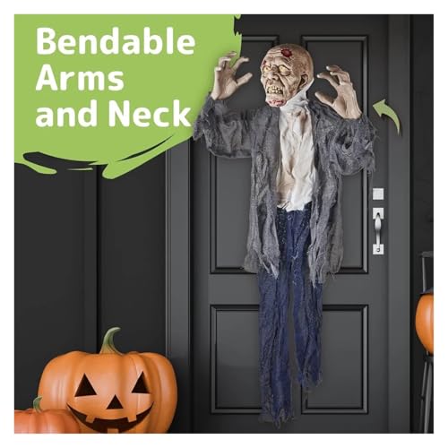 Holiday Decoration Halloween Hanging Zombie and Groundbreaker Decoration for The Best Halloween Decorations Zombie Outdoor Prop with Flowing Robe