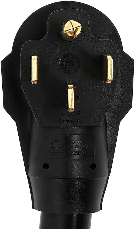 SCITOO 50 AMP Generator Power Extension Cord 15 Foot, Heavy Duty 6/3 + 8/1 AWG NEMA 14-50P to Bare Wire
