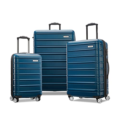 Samsonite Omni 2 Hardside Expandable Luggage with Spinner Wheels, 2-Piece Set (19/24), Lagoon Blue
