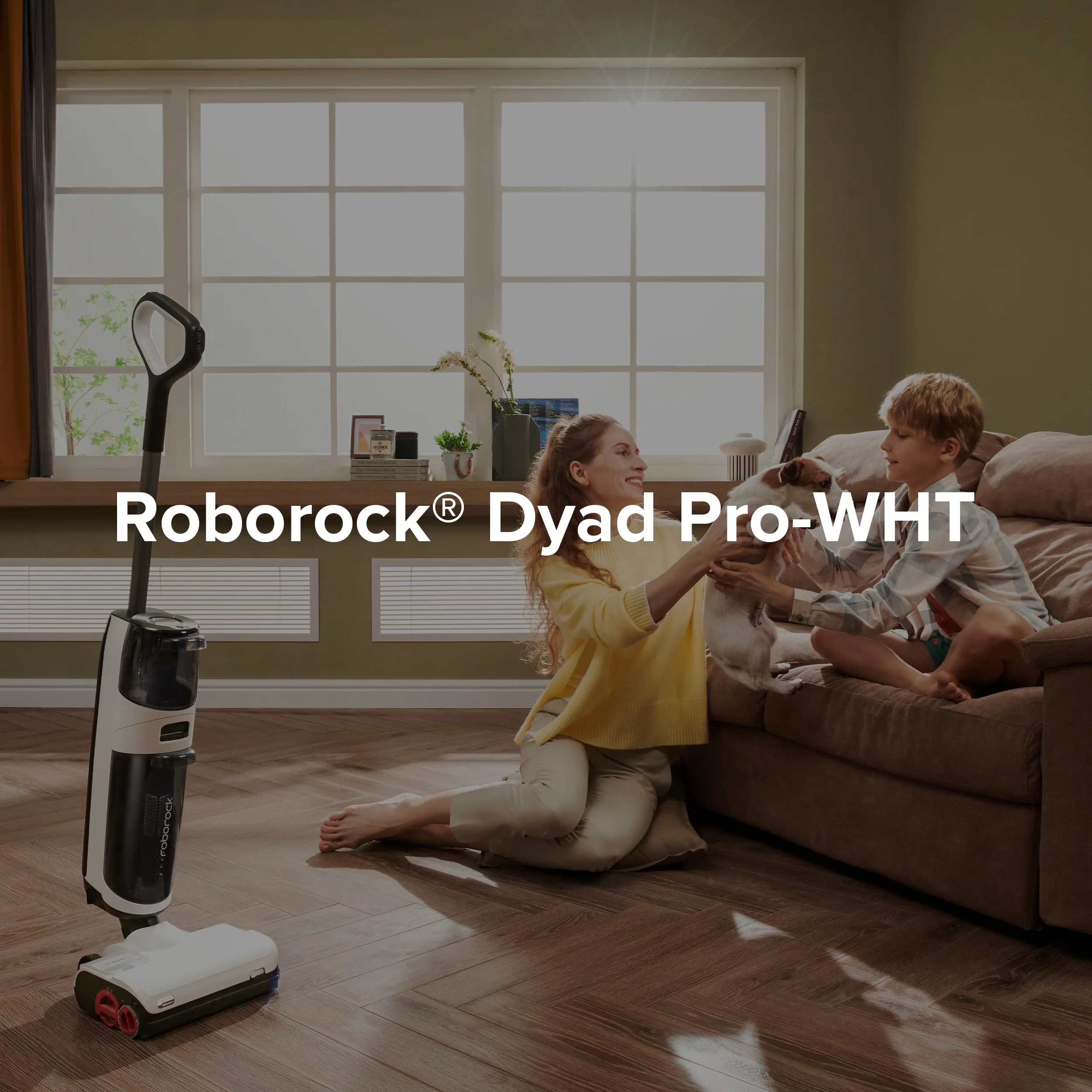 Roborock® Dyad Pro Wet and Dry Vacuum Cleaner with multi-rollers, 17000Pa Suction, Self-Cleaning and Self-Drying