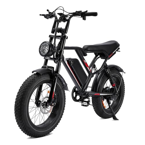 S8 Electric Bike for Adult, 1000W 20" Fat Tire 48V 17.5AH Removable Battery, Max 35-70 Miles Electric Motorcycle