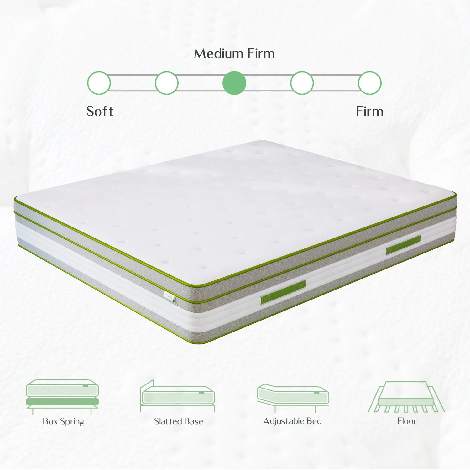 Novilla Vitality 12 Adult Gel Memory Foam Hybrid Mattress in a Box, Full Size
