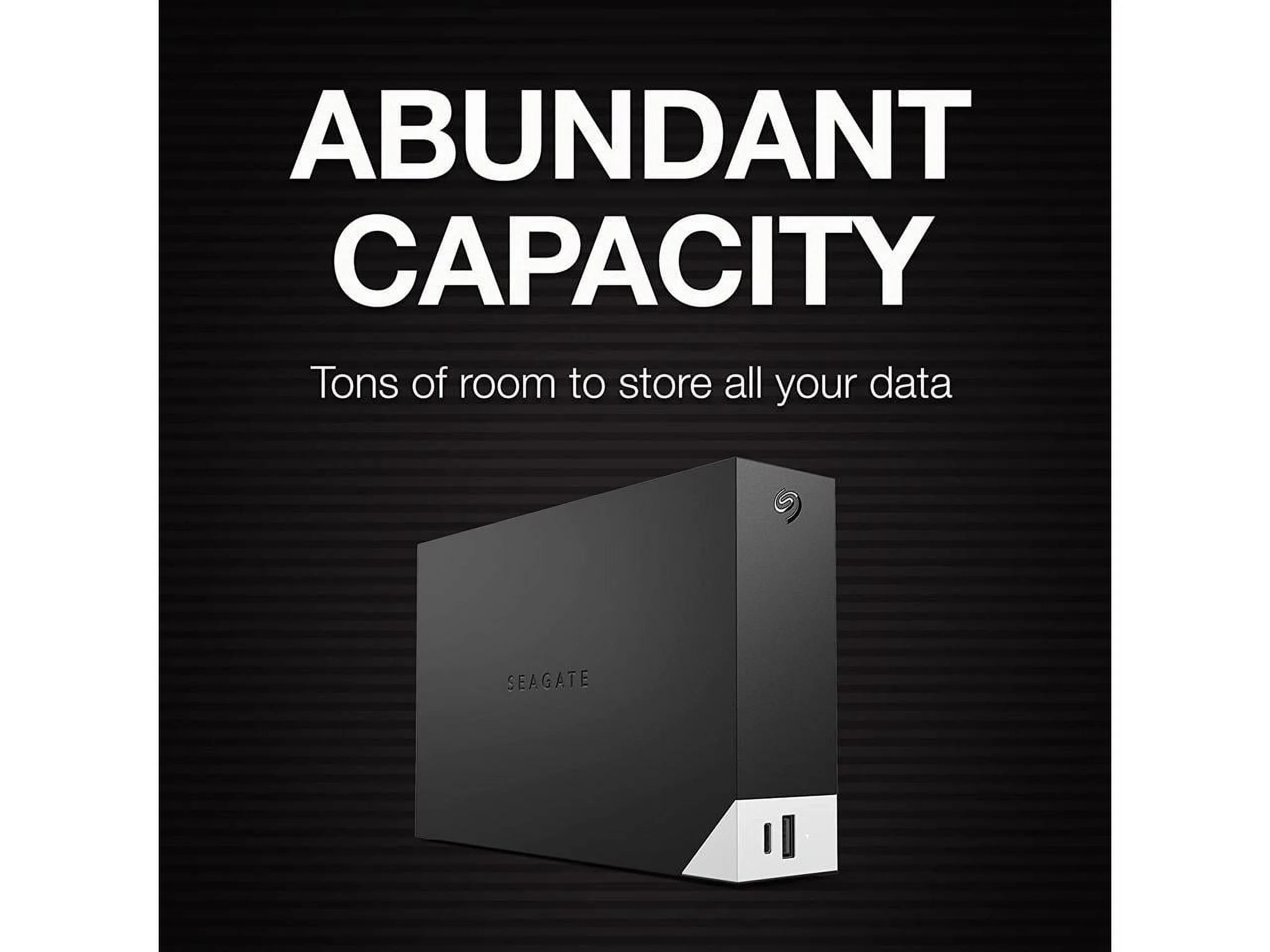Seagate One Touch Hub 14TB External USB-C and USB 3.0 Desktop Hard Drive - Black (STLC14000400)
