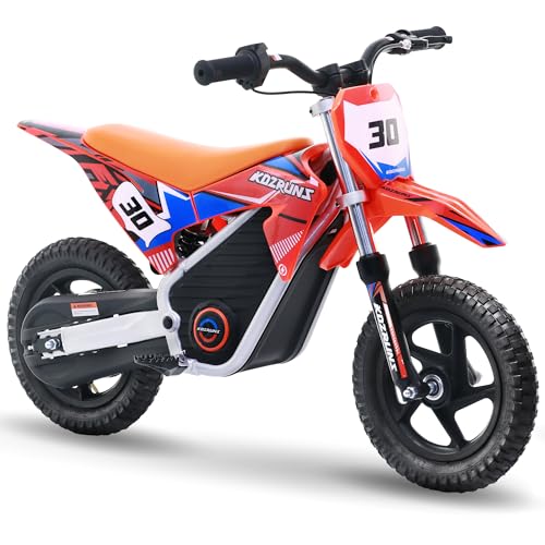 AIII Electric Dirt Bike for Kids 3-7, High Performance Racing Grade Motorcycle, Up to 8MPH, 2 Speed Settings, 12-Inch Off-Road Tires