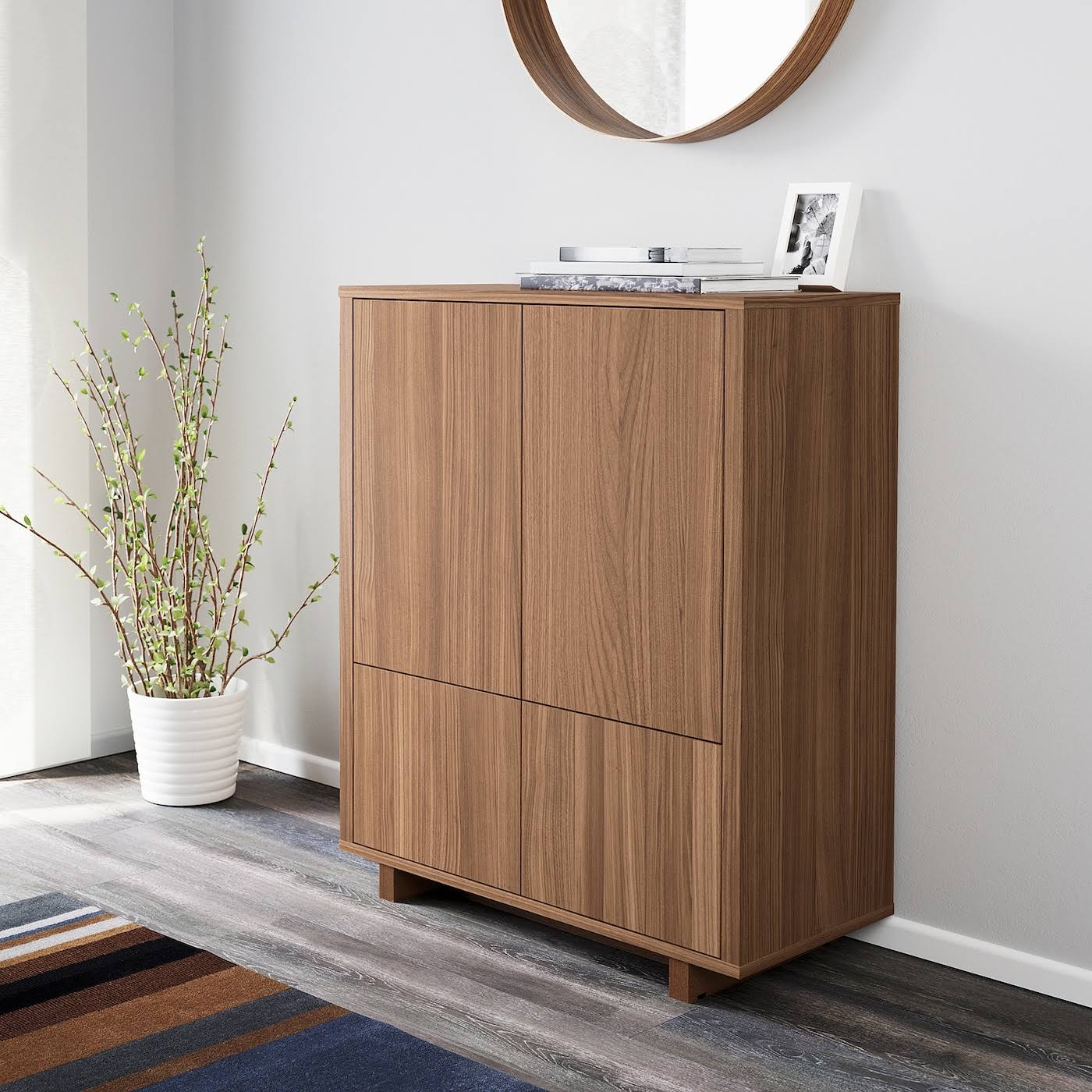 IKEA - Stockholm Cabinet with 2 Drawers, Walnut Veneer, 35 3/8x42 1/8