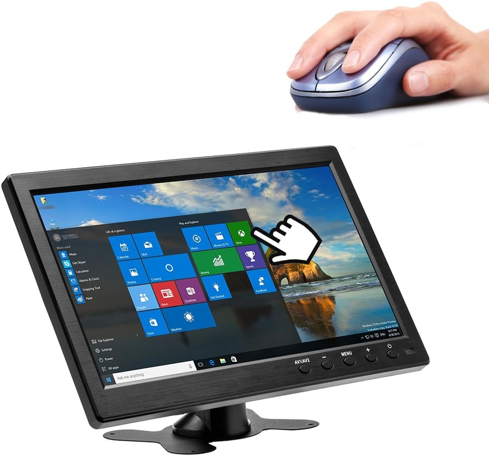 10.1” HD Monitor for Mini TV & Car Video Player & Computer Display TFT LCD Color Screen for Car Backup Camera & Home Security System Built in Speaker