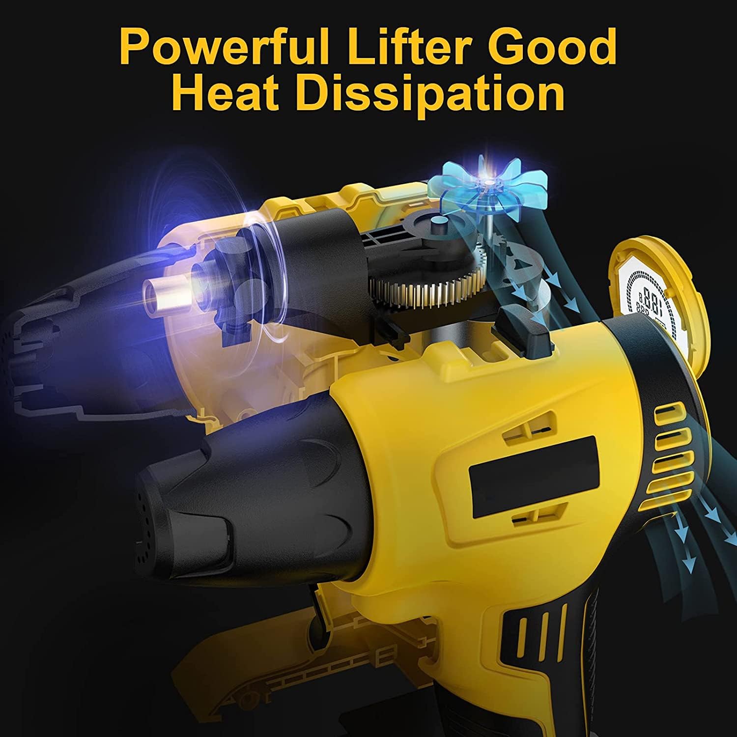 TORYO Tire Inflator, 20V 150PSI Portable Air Compressor Cordless Tire Pump with 2500mAh Rechargeable Li-ion Battery& 12V Car Power Adapter
