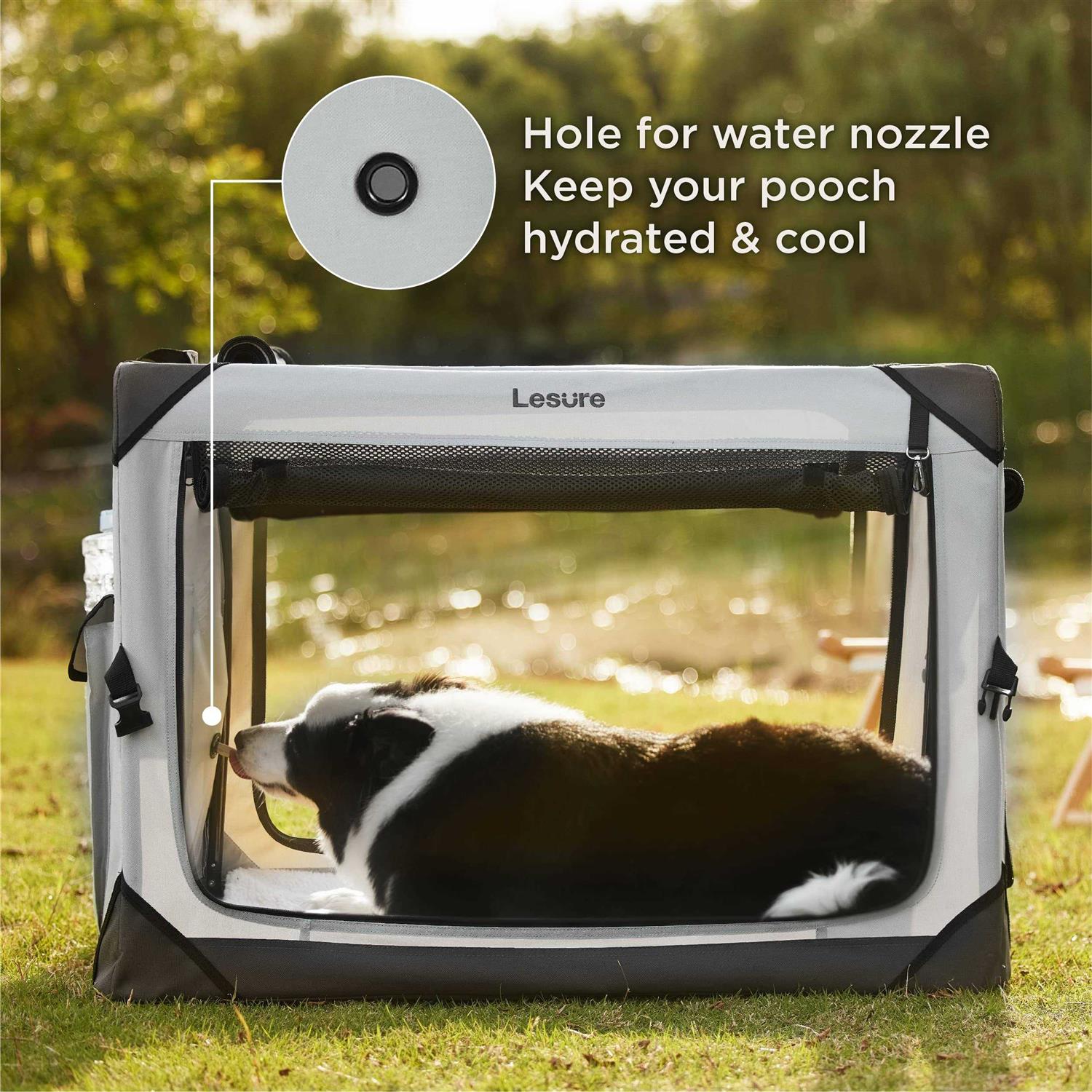 LE SURE Lesure Collapsible Dog Crate Portable Dog Travel Crate Kennel Dog - Pet Supplies online store
