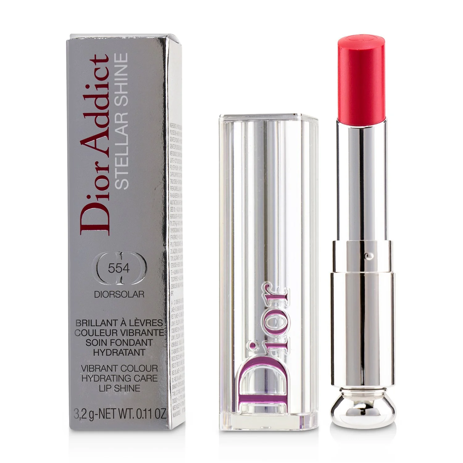 Christian Dior Dior Addict Stellar Shine Lipstick - # 639 Riviera Star (Pop Coral)  3.2g/0.11oz