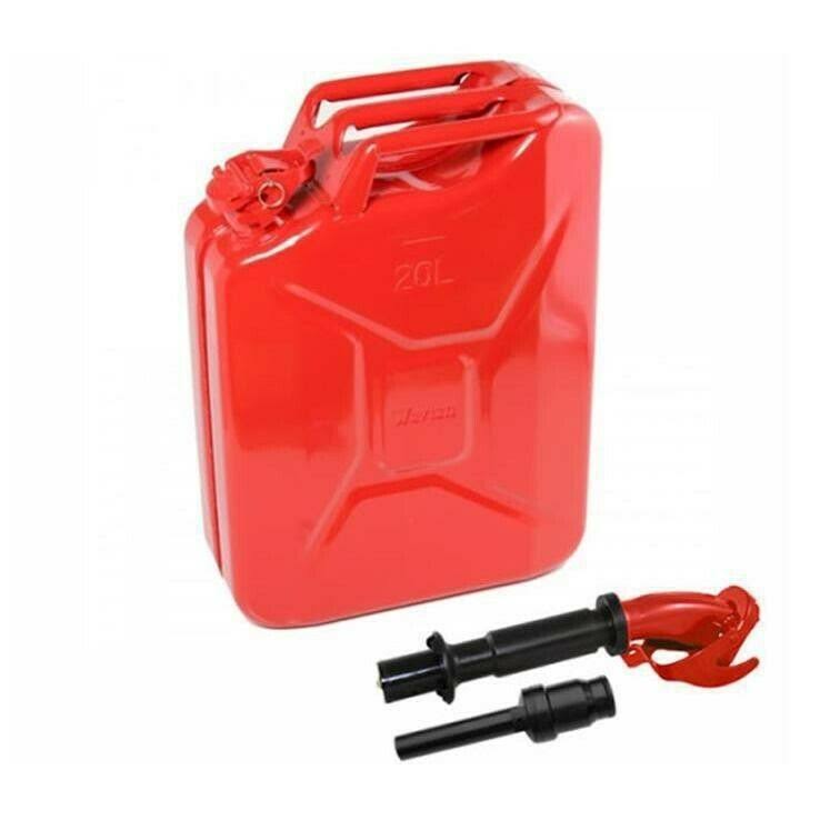 Wavian Authentic Carb Fuel Jerry Can with Spout, Red, 5.3 Gallon