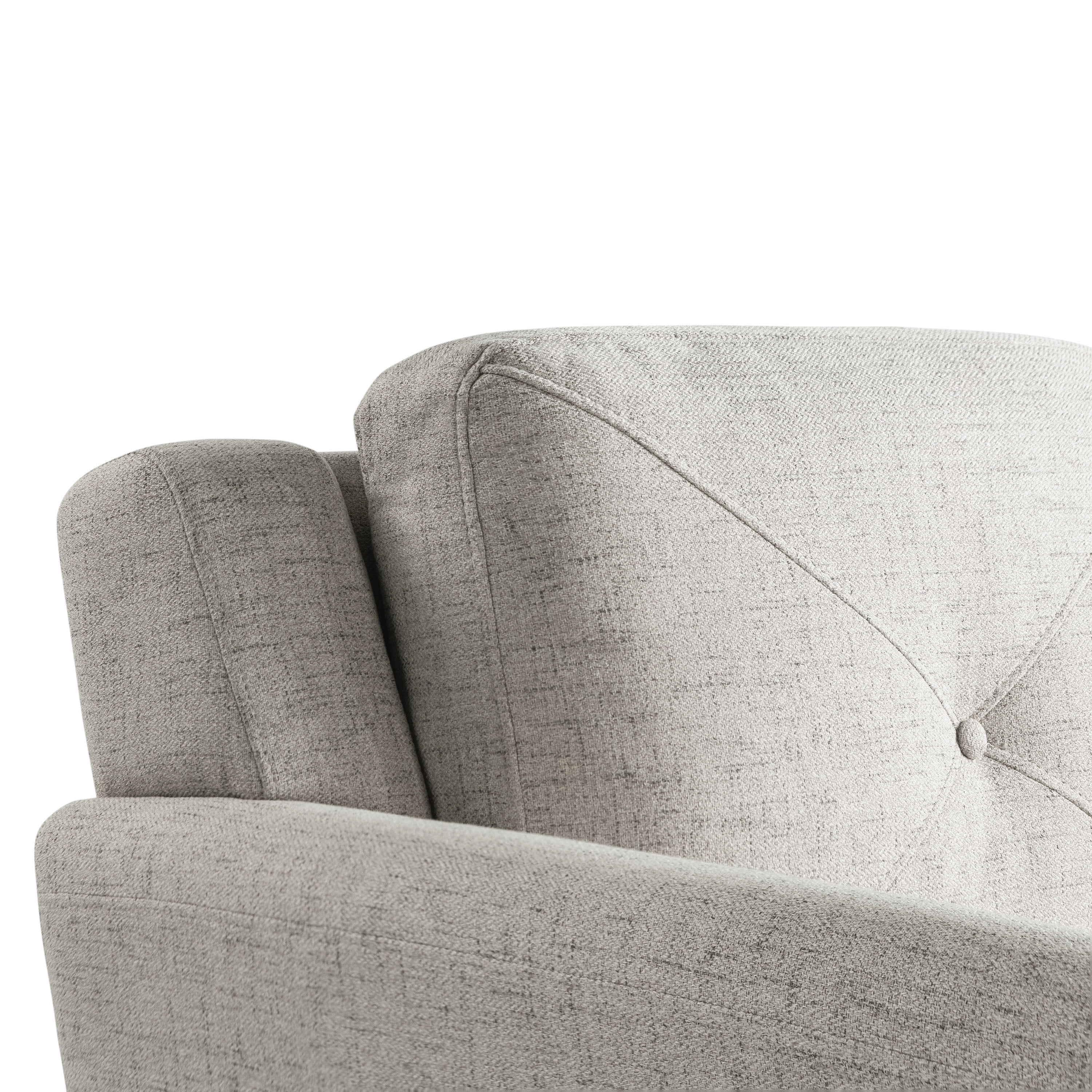 Lifestyle Solutions Taryn Loveseat with Curved Arms, Beige Fabric