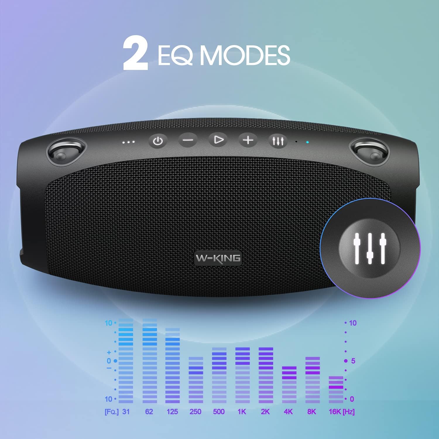Upgraded,W-KING 70W Bluetooth Speakers Loud- Deep Bass,IPX6 Waterproof Outdoor Portable Wireless Speaker with 15600mAh Power Bank,DSP