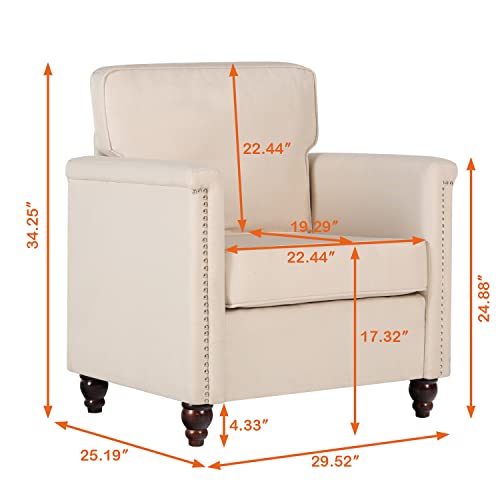 AILEEKISS Accent Chairs Set of 2 for Living Room Upholstered Arm Chairs Traditional Chesterfield Armchair Bedroom Reading Chairs for Adults Comfy