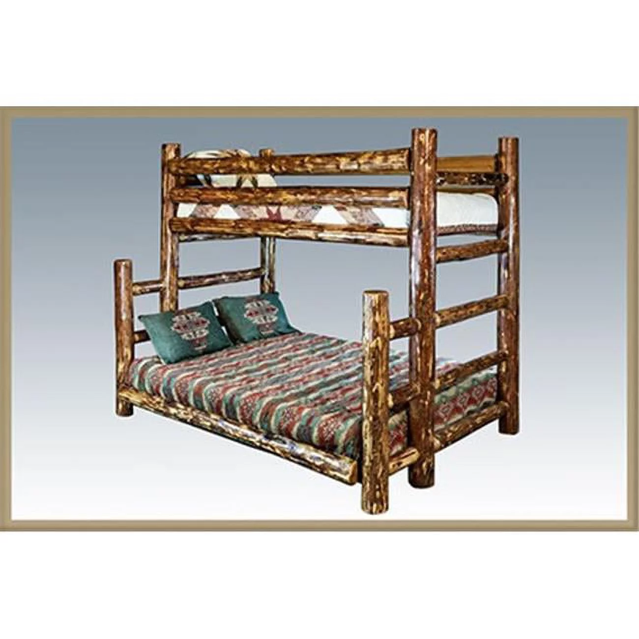 Montana Woodworks Glacier Country Wood Twin over Full Bunk Bed in Brown