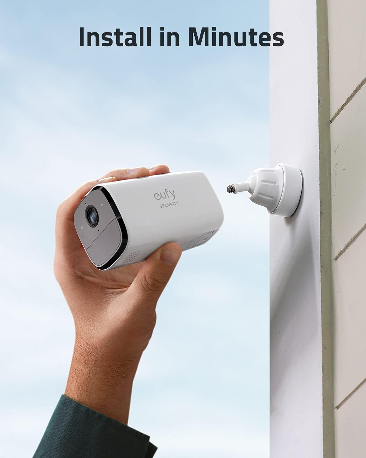 eufy Security, SoloCam E40, Outdoor Security Camera, WiFi, Wireless, Wire-Free, Advanced AI Person-Detection, Two-Way Audio, 2K Resolution