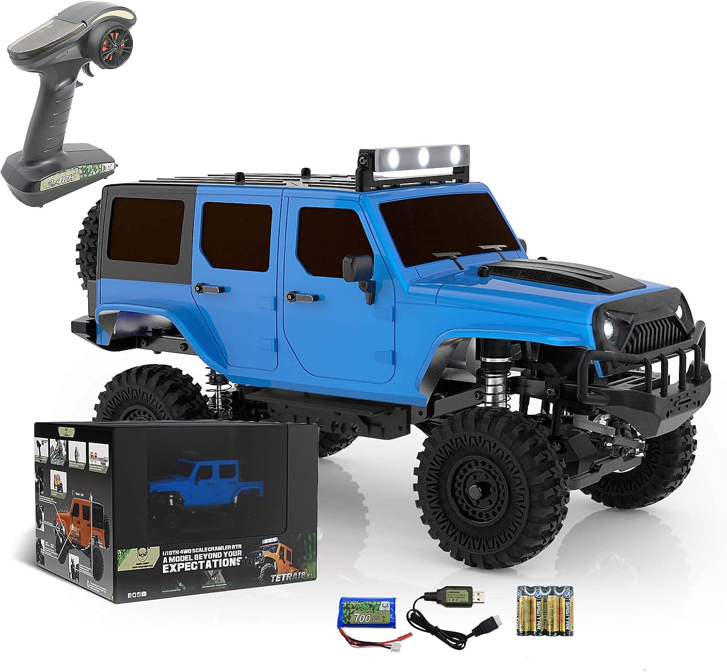 RC Crawler 1/18 4x4 RC Rock Crawler,Panda Hobby 4WD Off Road RC Cars,RTR Remote Control Car,1:18 Scale RC Truck Cruiser Vehicle for Adults