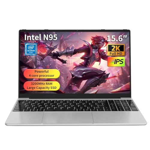 Gaming Laptop 15.6" FHD Display, Intel N95 Quad-Core up to 3.4GHz, 16GB RAM, 512GB SSD, RGB Keyboard, Fingerprint Reader, Windows 11 Pro &ndash