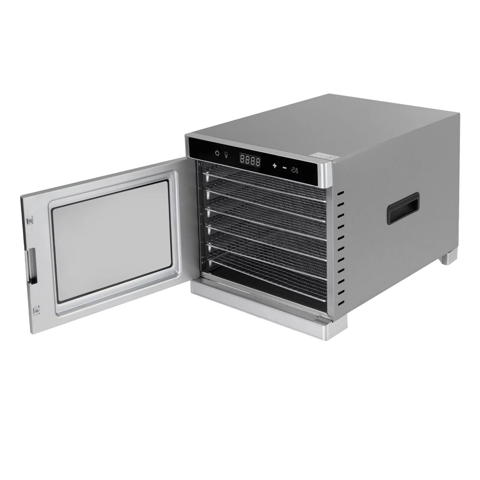 Denest Commercial 6 Tray Food Dehydrator Stainless Steel Fruit Meat Jerky Dryer 700W w/ Temp Control