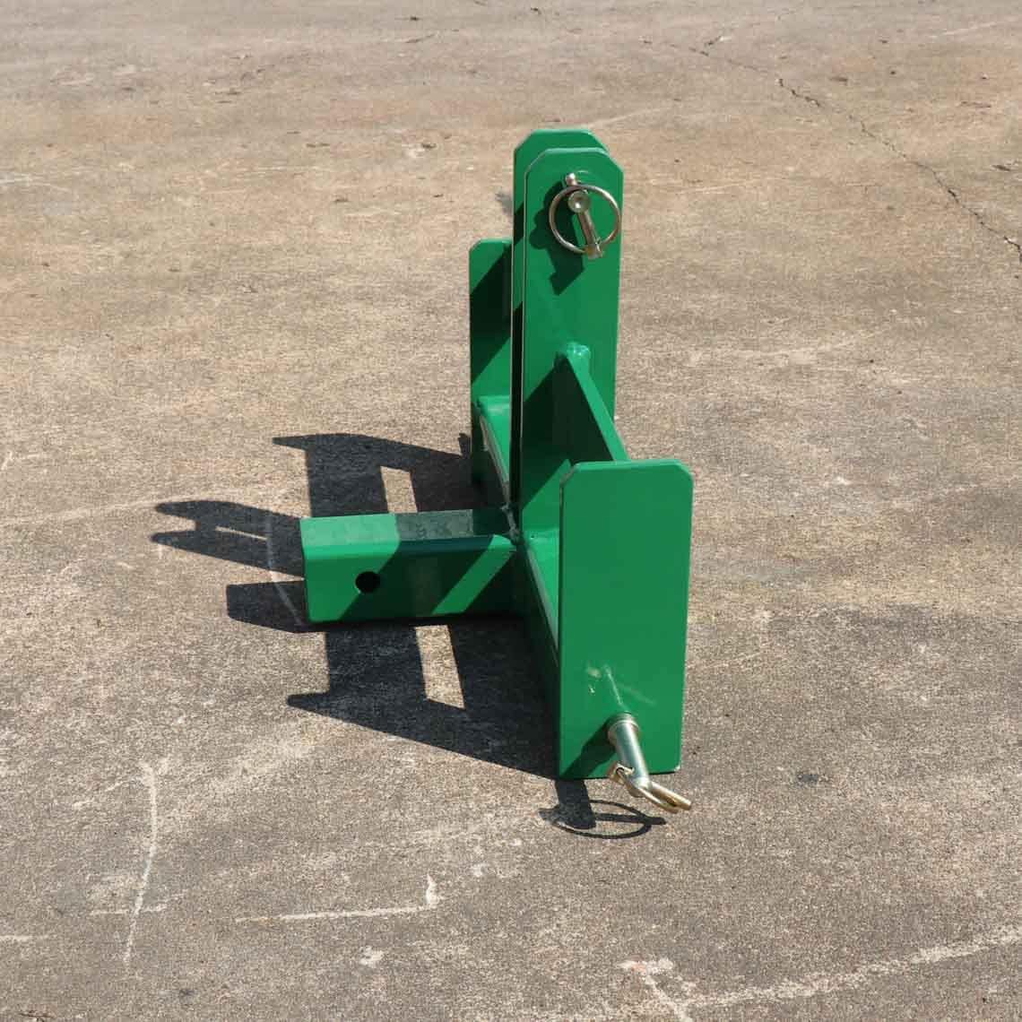 Titan Attachments Tractor Drawbar with Suitcase Weight Brackets Green 2 Receiver Cat 0