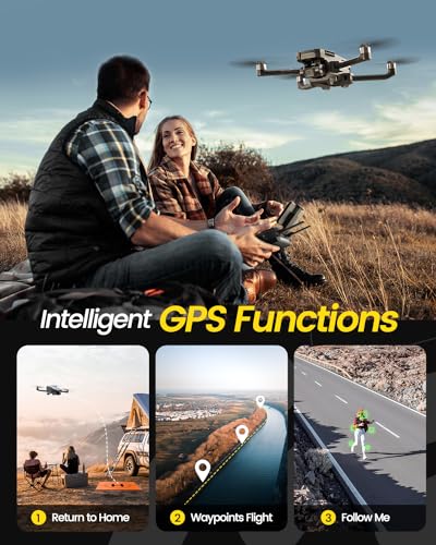 Holy Stone HS720G 2-Axis Gimbal Drones with 4K EIS Camera, 2 Batteries 52-Min Flight Time, Brushless Motors, GPS Auto Return, Video Transmission